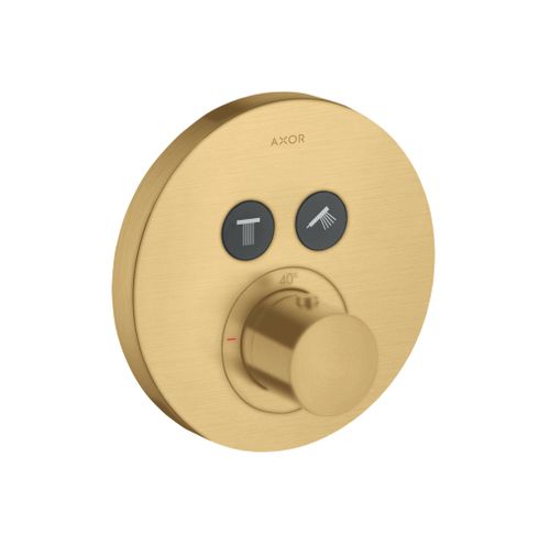 AXOR-HG-AXOR-ShowerSolutions-Thermostat-Unterputz-rund-fuer-2-Verbraucher-Brushed-Gold-Optic-36723250 gallery number 1